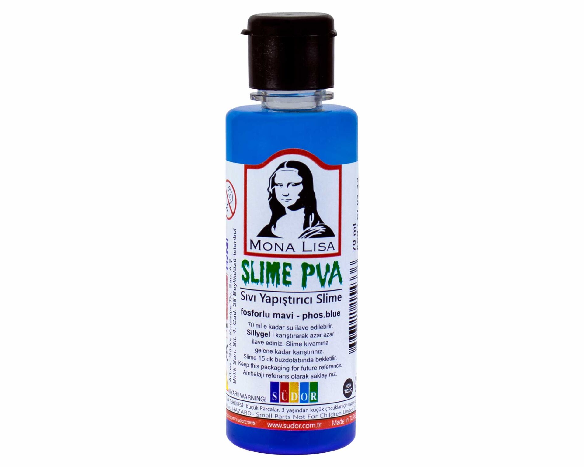 Mona Lisa Sıvı Yapıştırıcı Slime 70 Ml Fosforlu Mavi