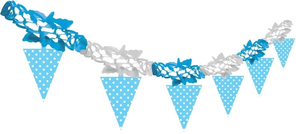 Astaş Mavi Puantiyeli Zincir Bayrak