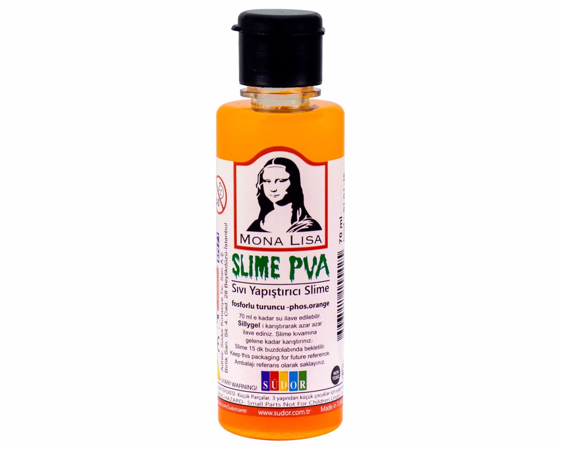 Mona Lisa Sıvı Yapıştırıcı Slime 70 Ml Fosforlu Turuncu
