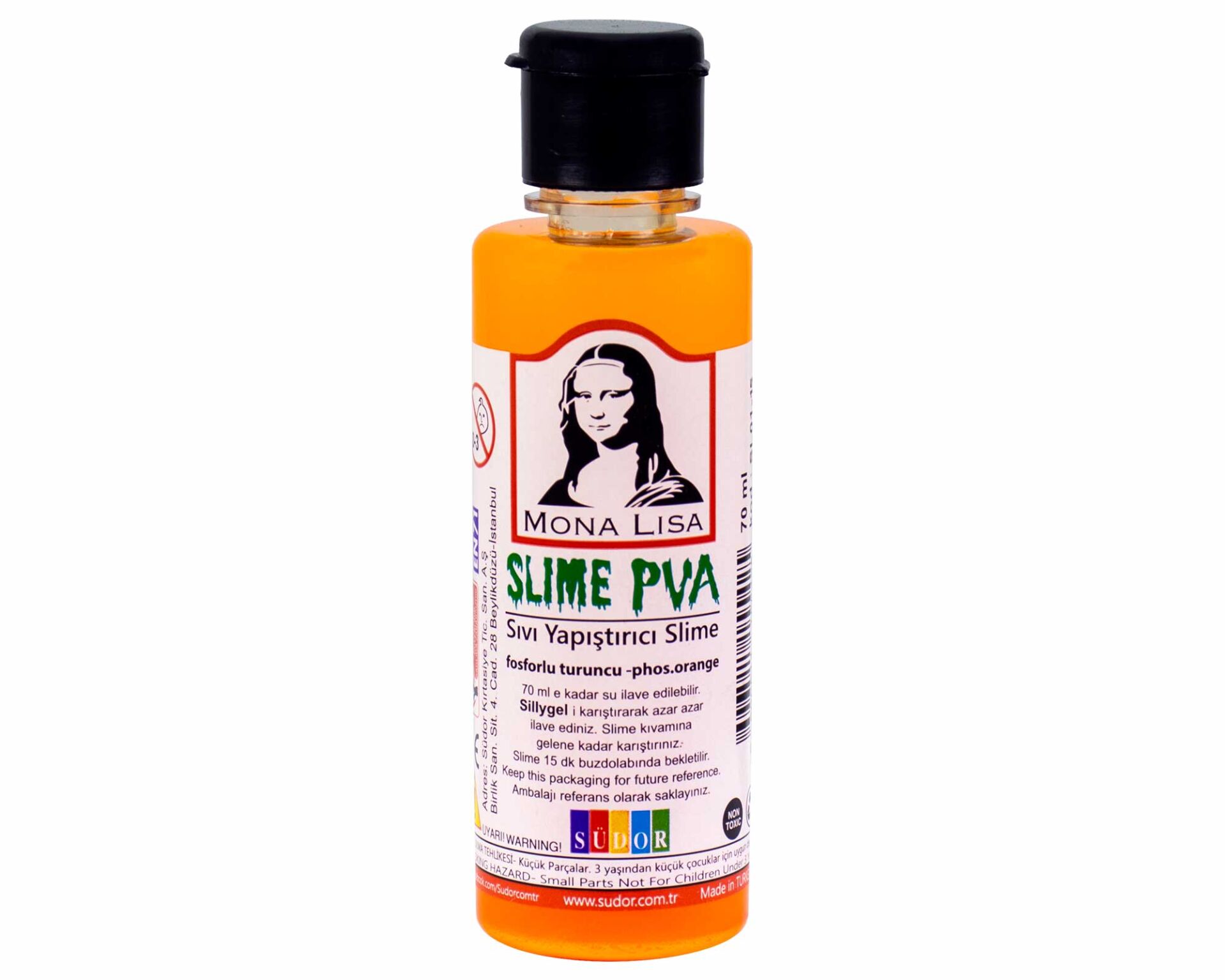 Mona Lisa Sıvı Yapıştırıcı Slime 70 Ml Fosforlu Turuncu