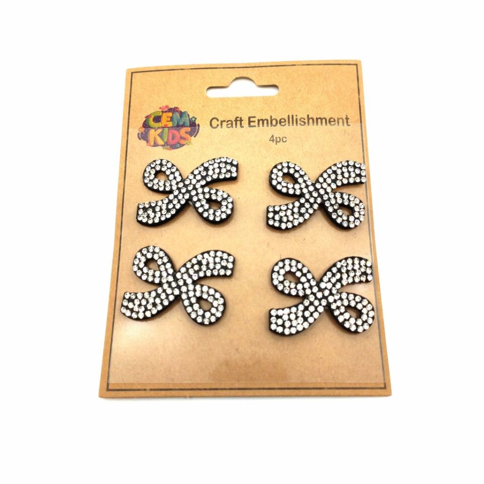 Kids Arts Sticker 4 Lü Keçe Taşlı Fiyonk