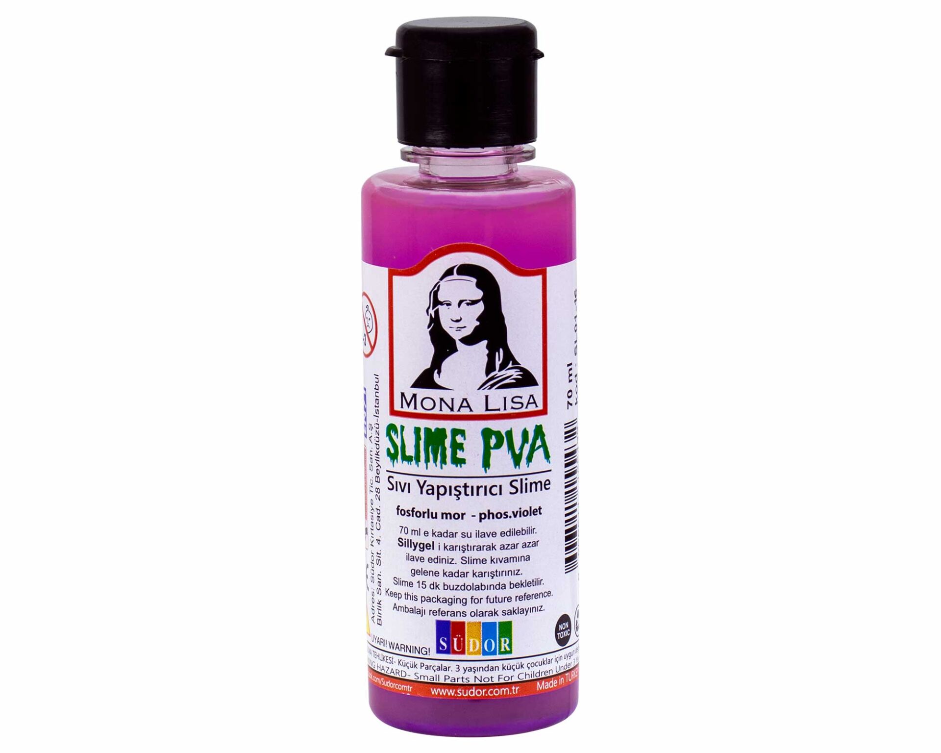 Mona Lisa Sıvı Yapıştırıcı Slime 70 Ml Fosforlu Mor