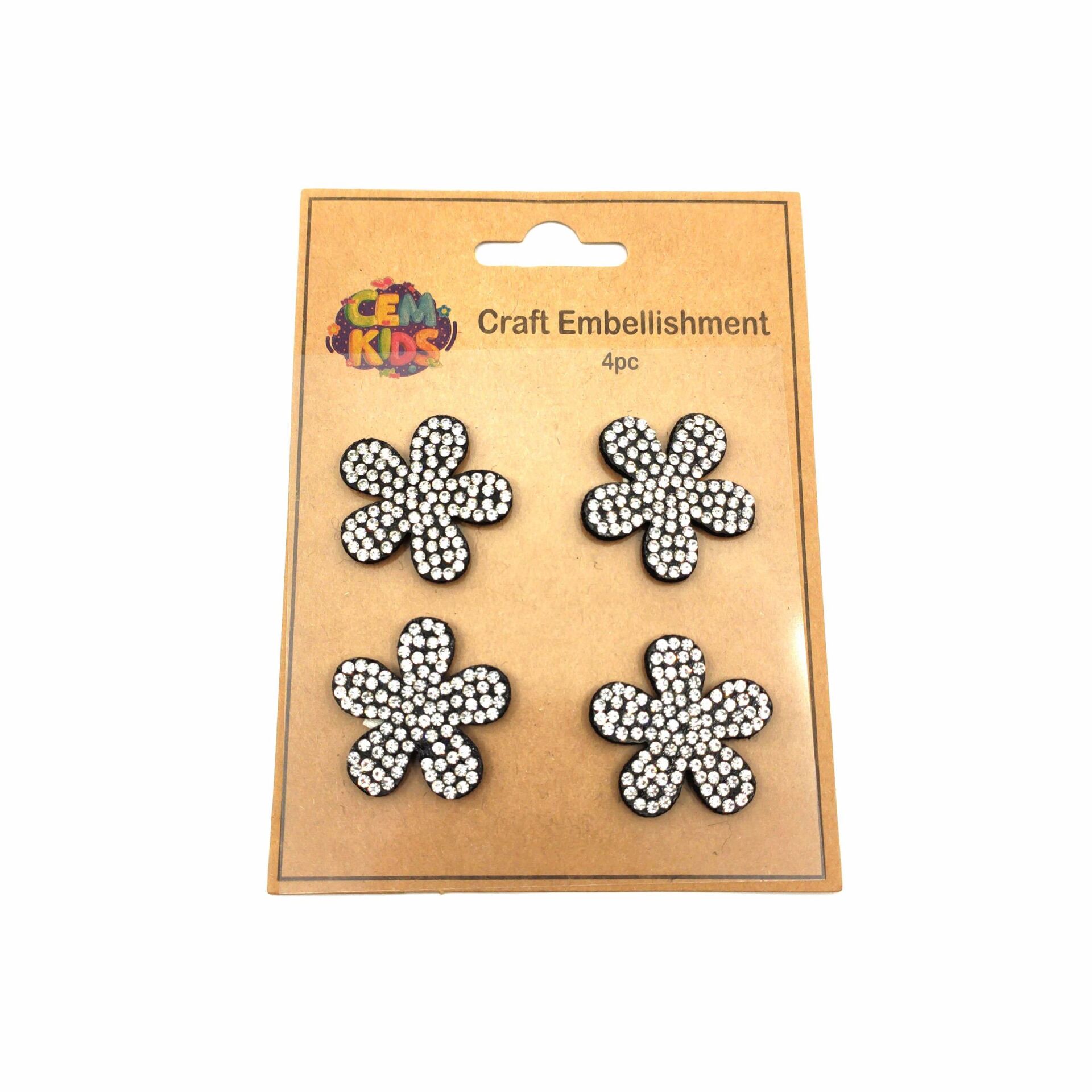 Kids Arts Sticker 4 Lü Keçe Taşlı Çiçek